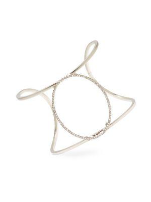 Sole Society Silvertone & Crystal Cuff Bracelet