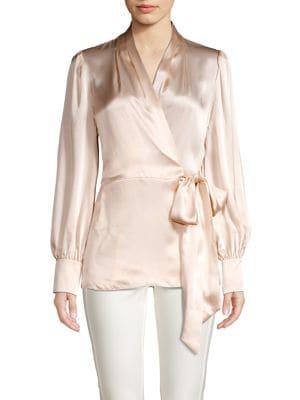 Elie Tahari Silk Wrap Blouse