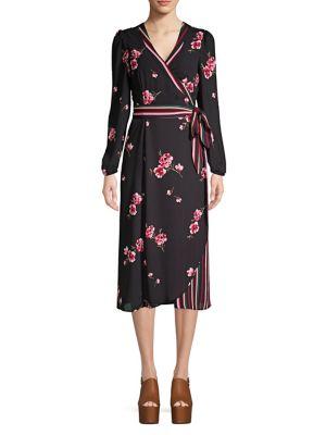 Highline Collective Floral Midi Wrap Dress