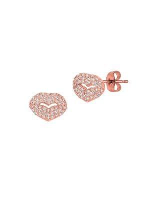 Morris & David 14k Rose Gold & Diamond Stud Earrings