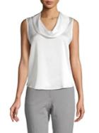 Calvin Klein Satin Cowl-neck Top