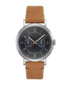 Ted Baker London Aiden Stainless Steel Leather-strap Watch