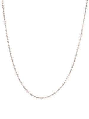 Lord & Taylor 925 Sterling Silver Wheat Chain Necklace