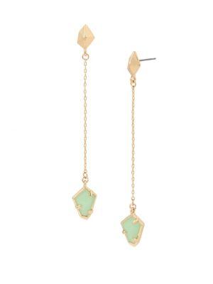 H Halston Crystal Chain Linear Earrings