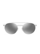 Burberry B.flight 53mm Round Reflective Sunglasses
