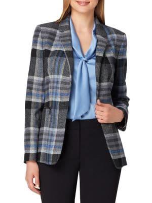 Tahari Arthur S. Levine Petite Plaid Button-front Jacket