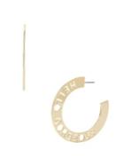Bcbgeneration The Rules Do Not Apply Affirmation Cut-out Large Hoop Earrings