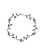 Designs Sterling Silver & Marcasite Floral Bracelet