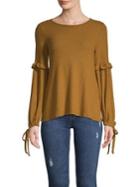 Design Lab Ruffled Self-tie Top