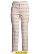 Lord And Taylor Separates Petite Kelly Houndstooth High-rise Pants