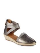 Gentle Souls By Kenneth Cole Noabeth Metallic Leather Sandals
