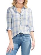Vince Camuto Sapphire Bloom Plaid Button-down Shirt