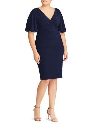 Lauren Ralph Lauren Plus Georgette Cocktail Dress