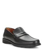 A. Testoni Pebbled Calf Leather Penny Loafers