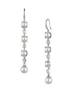 Carolee Marlene Faux Pearl And Crystal Drop Earrings