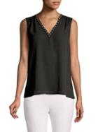 Karl Lagerfeld Paris Faux-pearl Trimmed Blouse