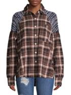 Free People Fireside Nights Plaid Button Down