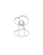 Lord & Taylor Double Strand Center Cubic Zirconia Wavy Ring