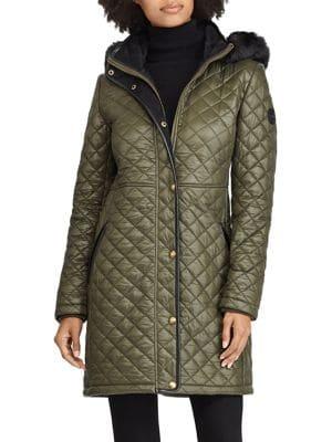 Lauren Ralph Lauren Faux Fur-trimmed Quilted Hooded Jacket