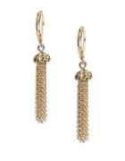 Lonna & Lilly Floral Chainlink Tassel Drop Earrings