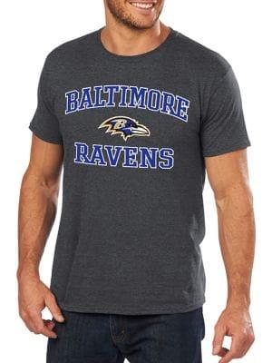 Majestic Baltimore Ravens Nfl Heart And Soul Iii Cotton Tee