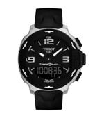 Tissot Mens T Race Touch Silvertone And Silicone Watch