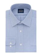 Eagle Go Checkered Long Sleeve Cotton Shirt With Stretch Collar