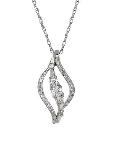 Lord & Taylor 14k White Gold Diamond-accented Pendant, 0.5 Tcw