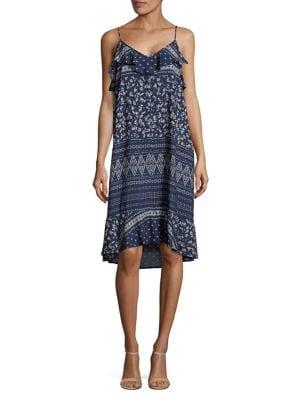 Vince Camuto Petite Petite Zen Bloom Ruffled Shift Dress