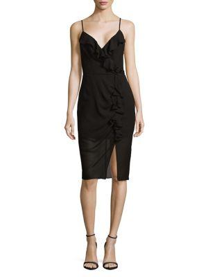 Cooper St Ruffled V-neck Sheath Dress