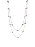 Marco Moore 14k Rose Gold & Pink Amethyst Two-row Necklace