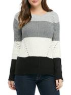 Lucky Brand Knit Colorblock Sweater