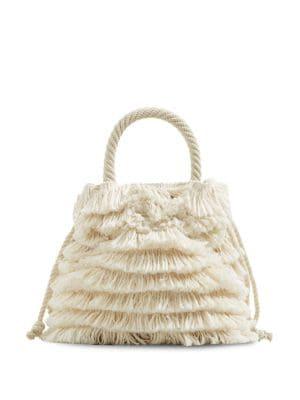Mango Gabriel Fringe Bucket Bag