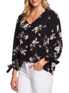 Cece Meadow Monet Etched Floral Blouse