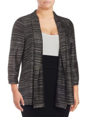 Nipon Boutique Plus Tweed Flyaway Cardigan