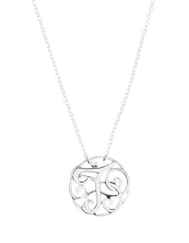 Lord & Taylor Sterling Silver T Initial Pendant Necklace