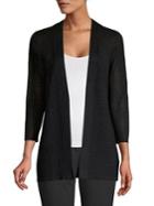 Cable & Gauge Textured Open-front Cardigan