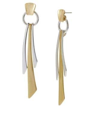 Robert Lee Morris Two-tone Sculptural Drop Earrings