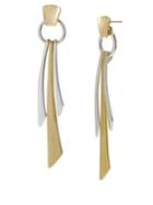 Robert Lee Morris Two-tone Sculptural Drop Earrings