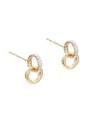 Adina Reyter 14k Yellow Gold & Pave White Diamond Drop Earrings