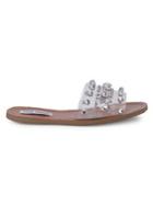 Steve Madden Regent Embellished Clear Slide Sandals