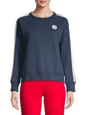 Tommy Hilfiger Performance Striped Logo-patch Sweatshirt