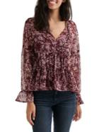 Lucky Brand Floral Ruffle Top