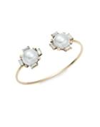 Design Lab Lord & Taylor Double Faux Pearl Cuff Bracelet