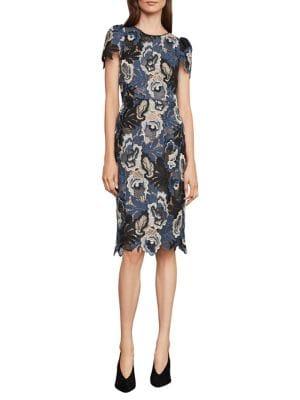 Bcbgmaxazria Tri-tonal Lace Sheath Dress