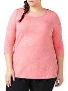 Activezone Plus Cut-out Quarter-sleeve Top