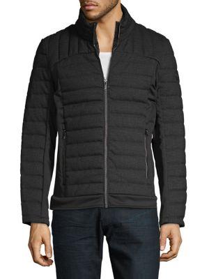 Karl Lagerfeld Mixed Media Quilted Jacket