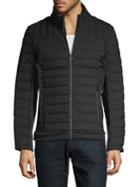 Karl Lagerfeld Mixed Media Quilted Jacket