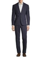 Calvin Klein Plaid Wool-blend Suit