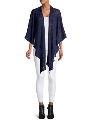 Cejon Embroidered Floral Poncho